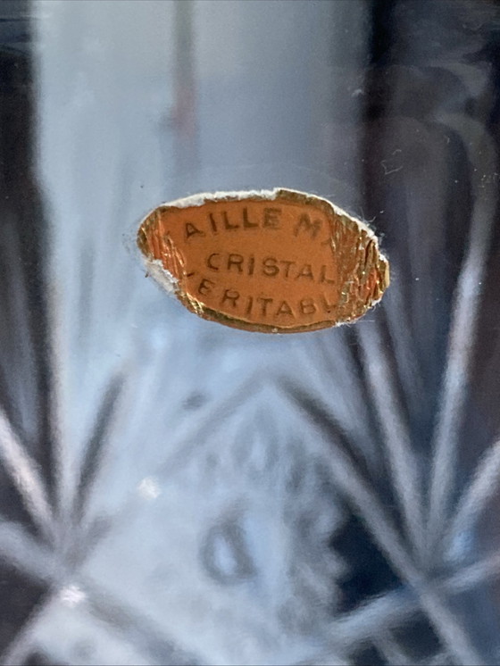 Image 1 of Grote BACCARAT handgeslepen kristallen koeler van VALERY KLEIN, nieuw in originele vintage doos