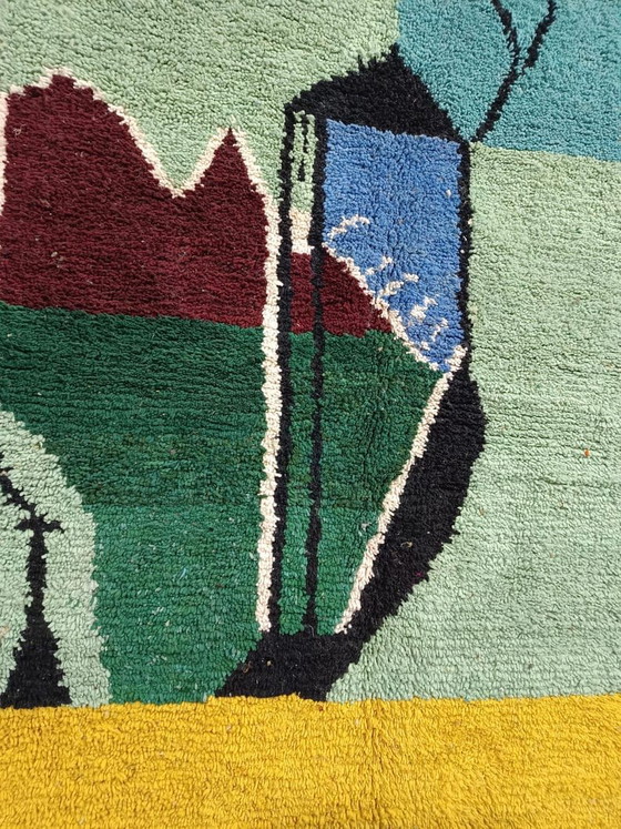 Tapis berbère en laine naturelle tissé main traditionnelle taille 1,5/2,5 m – Ahrend, Wool (photo 7 of 8)
