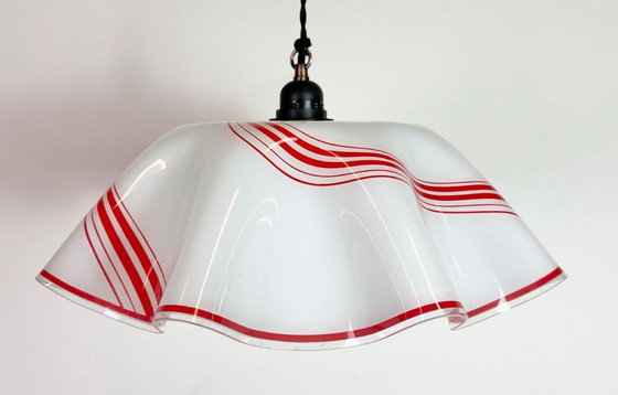 Image 1 of Vintage Glass Ceiling Light, 1970s