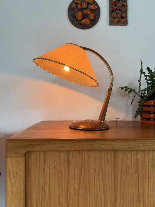 Vintage Table Lamp Model No. 31, Temde Leuchten '60 – tafellampen, Wood, Metal