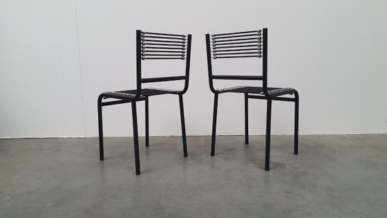 Rene Herbst Sandows design chairs Bauhaus Vintage sandow I – Dining chairs, Metal, Rubber (photo 14 of 17)