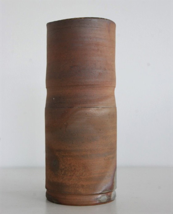 Image 1 of Fujiwara Yu ( Japan, 1932 - 2001) - Bizen ceramic Hanaire vase