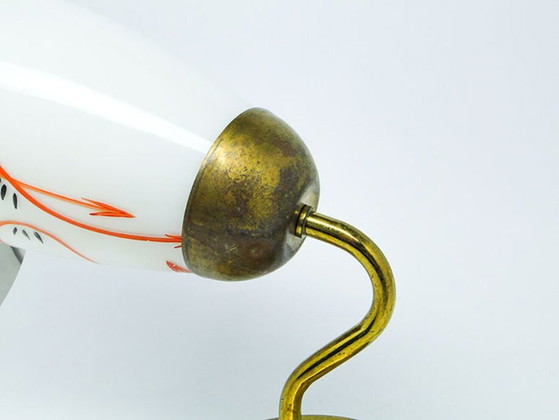 Glass Wall Lamp, Poland, 1950s – Wall lights, Metal (photo 4 of 10)
