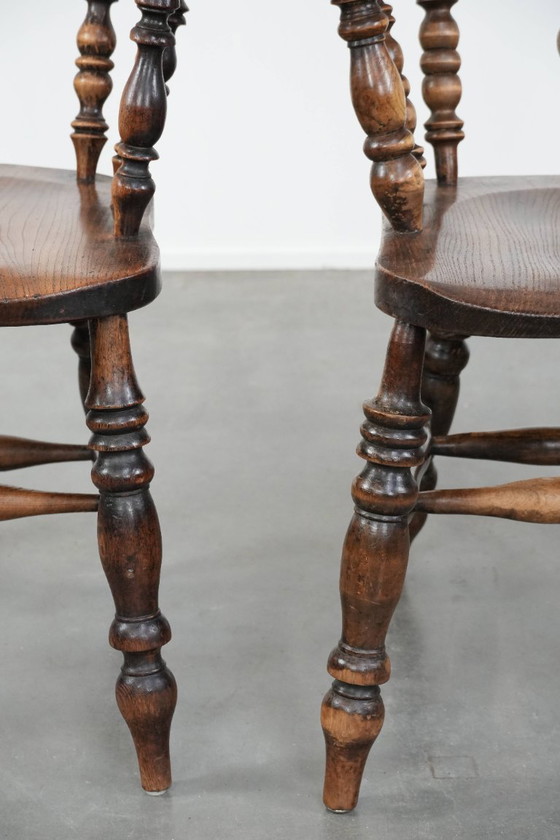 Image 1 of 2 sedie Windsor antiche inglesi con schienale alto del XVIII secolo