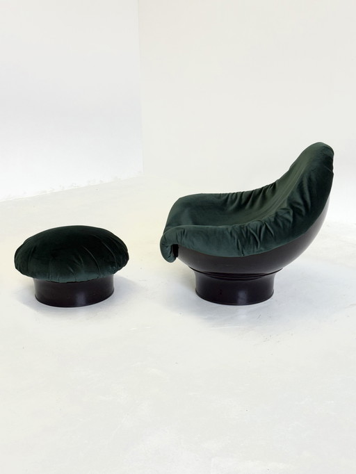Rodica Lounge Sessel Mit Fußhocker Von Mario Brunu