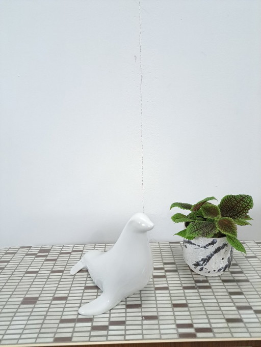 Goebel West Germany wit porseleinen beeld zeehond