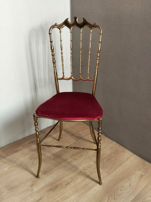 Italienischer Chiavari Stuhl aus Messing