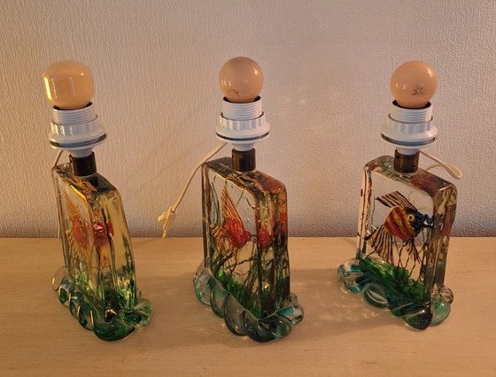 3 x Tischlampe Murano Glas Alfredo Barbini 1970 – Tischlampen (photo 8 of 8)