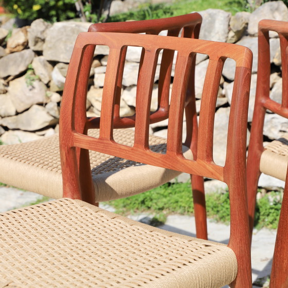Image 1 of Teakhouten stoelen, model 83, van Niels Otto Møller, 1960