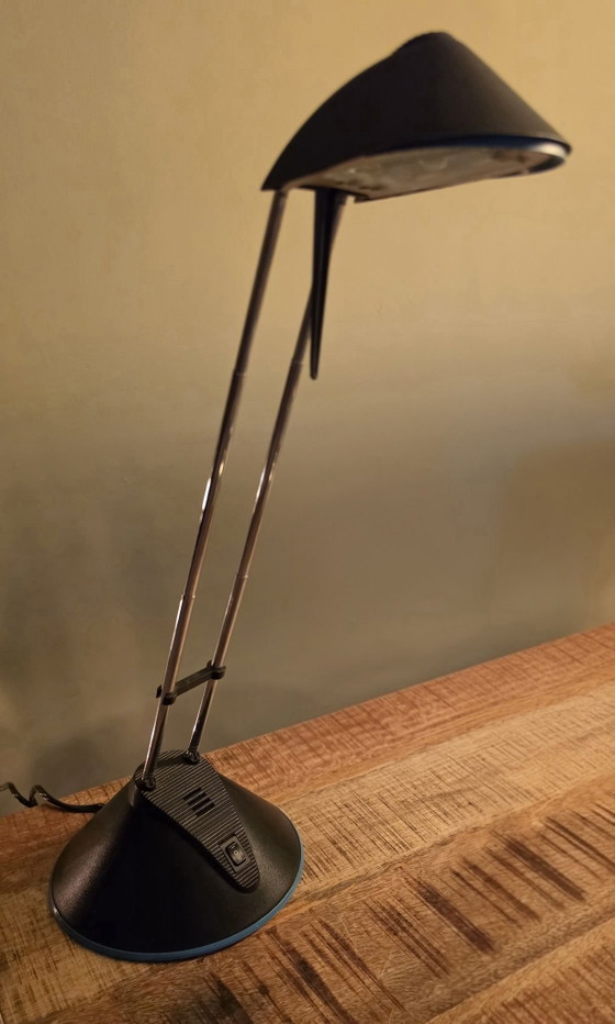 Vintage Massive desk lamp 90s, Metal, Plastic, Black (photo 12 of 15)