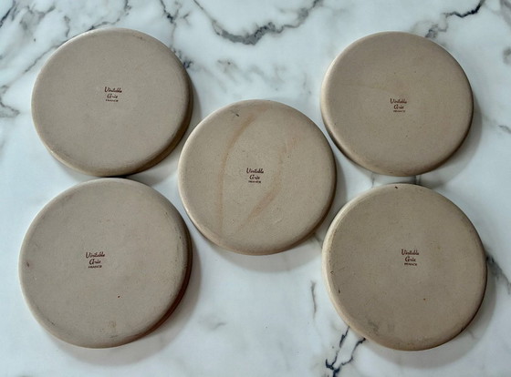 Lotto piatti vintage in gres smaltato con decoro floreale, Grès de France, Stoviglie, Ceramica, Multicolore (foto 6 di 7)