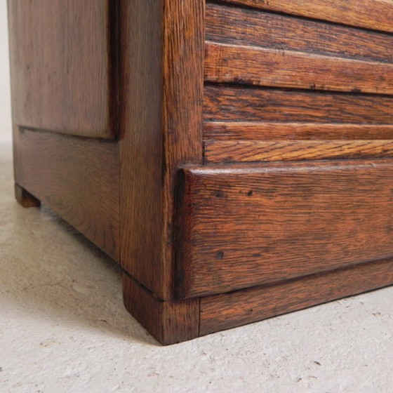 Eiken rolluikkast met 1 luik, 77 cm hoog, jaren 30 – Ladekasten, Wood (photo 16 of 18)