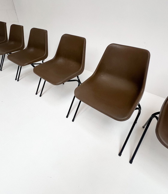 Image 1 of Satz von 6 Polyprop-Stühlen von Robin Day, 1960er Jahre