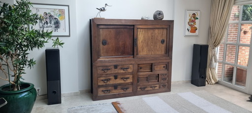 Japanese cabinet in KEYAKI wood