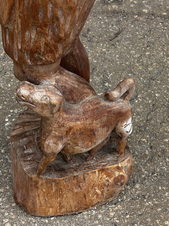 Image 1 of Art Africain - Sculpture bois année H 80 cm - 1920-1930 - Homme chasseur