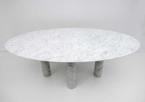 Mario Bellini Italian Carrara Marble Oval Dining Table for Cassina, 70s – eettafels (photo 2 of 8)