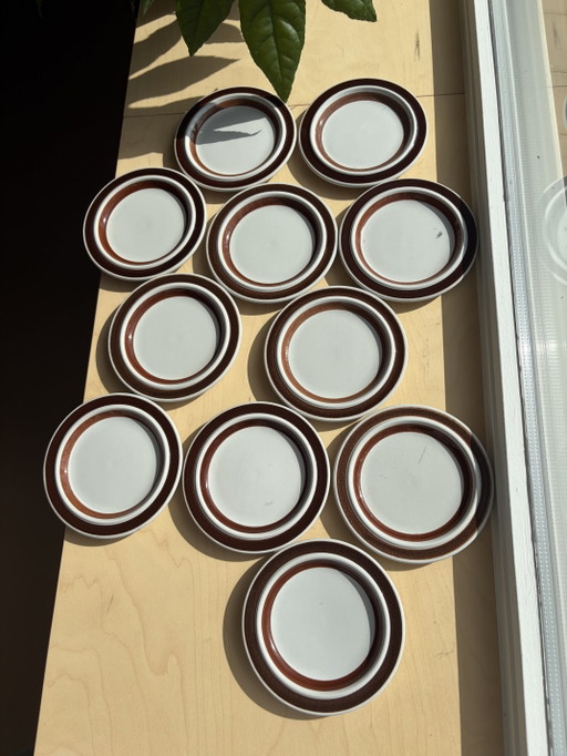 Set of 11 Arabia Rosmarin plates 16 cm.