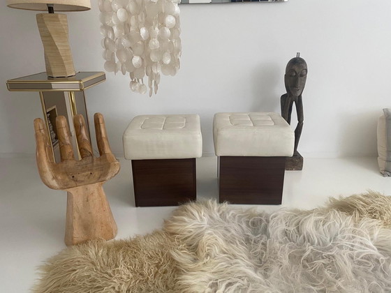 Image 1 of Pouf rettangolari moderni italiani di metà secolo