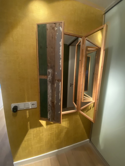 Piet Hein Eek triptych mirror reclaimed wood