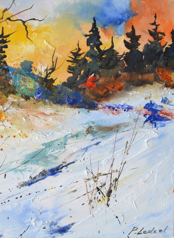Invierno colorido – P. Ledent, Pinturas y dibujos, Canvas (photo 4 of 5)