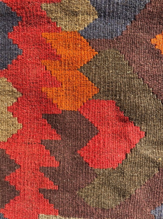 Image 1 of Tappeto kilim multicolore fatto a mano. Turchia, anni '70
