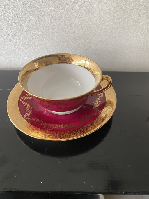 Tazza grande Vintage 60 Collection Porcellana fine di Limoges dorata in oro fino