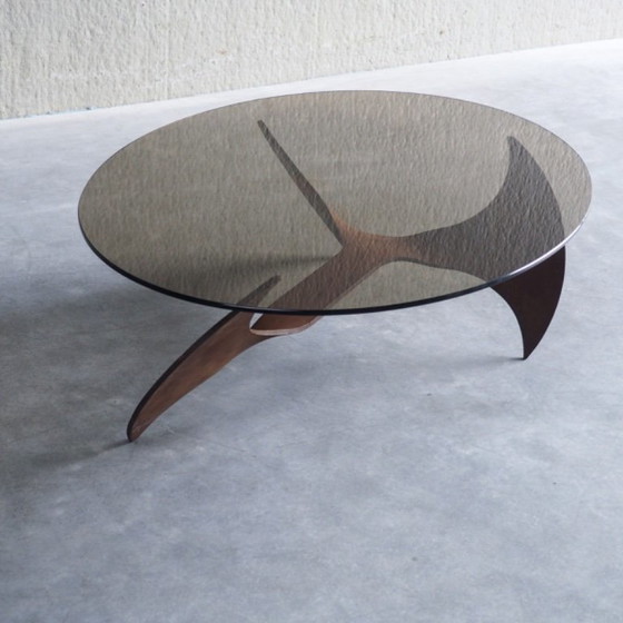 Propeller Oval Coffee Table by Knut Hesterberg for Ronald Schmitt – Metal, Glass (photo 9 of 14)
