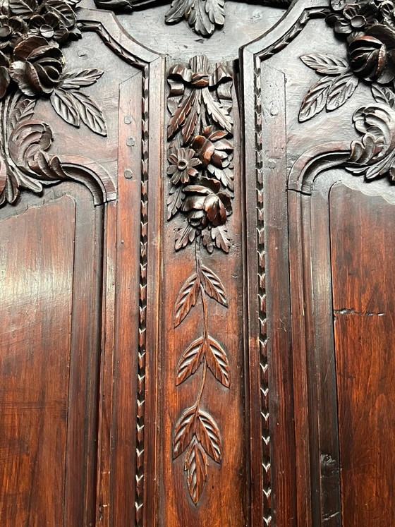 Antico armadio nuziale normanno. In rovere intagliato. – Wood (photo 4 of 10)