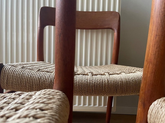 Image 1 of 6 sedie Niels Otto Møller 75