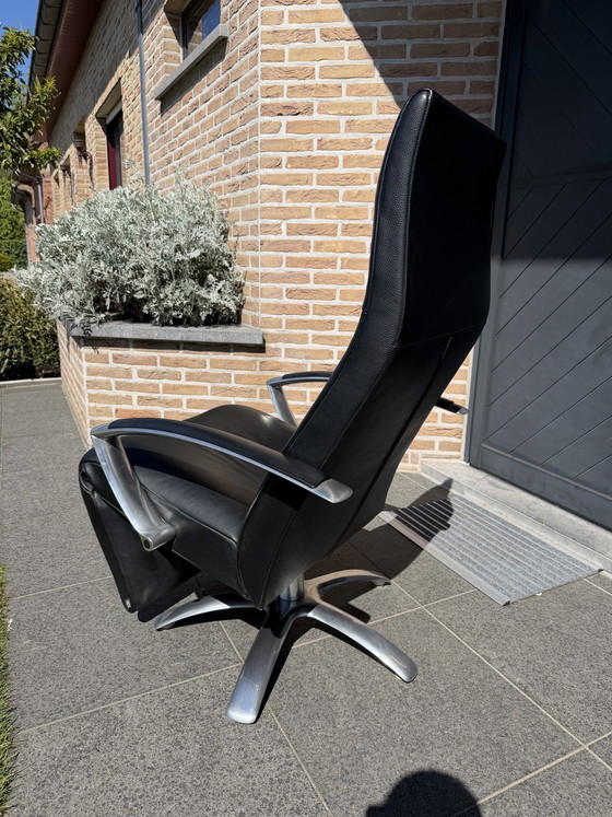 Image 1 of Sillón de relajación Jori Brainbuilder, cuero negro, Medi, Mono-Move. ¡Como nuevo!