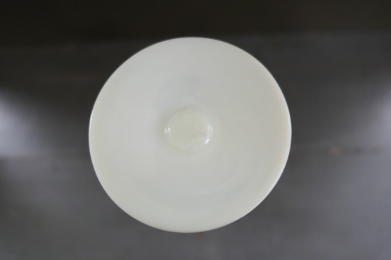 Image 1 of Vintage Opaline Vase White on Foot