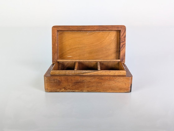 Image 1 of Vintage wooden box, casket, stamp box, jewelry box, casket