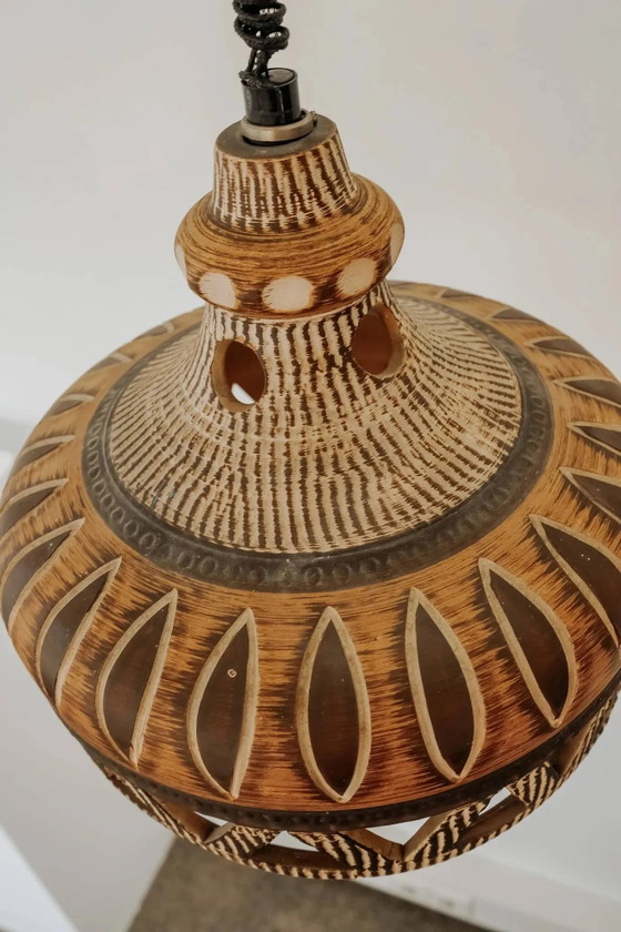 Vintage keramische hanglamp uit Denemarken, jaren 70. – Hanglampen, Porselein (photo 5 of 9)