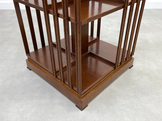 Image 1 of Antieke Engelse boekenmolen mahonie 19e eeuw