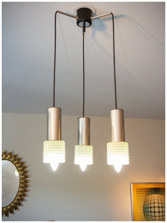 Image 1 of Suspension Space age 3 feux, 1960-70 