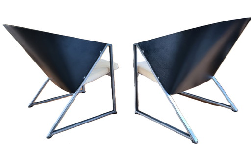 2 Vintage Finnish Design Armchairs. Designer Jouko Järvisalo. 1980s