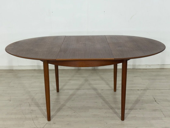 Image 1 of Danish teak dining table wood table dining room table extendable Dyrlund