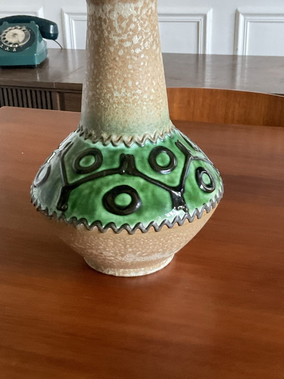 Smaragdgrüne emaillierte Keramik-Krugvase, Gläser & Karaffe (Foto 4 von 15)