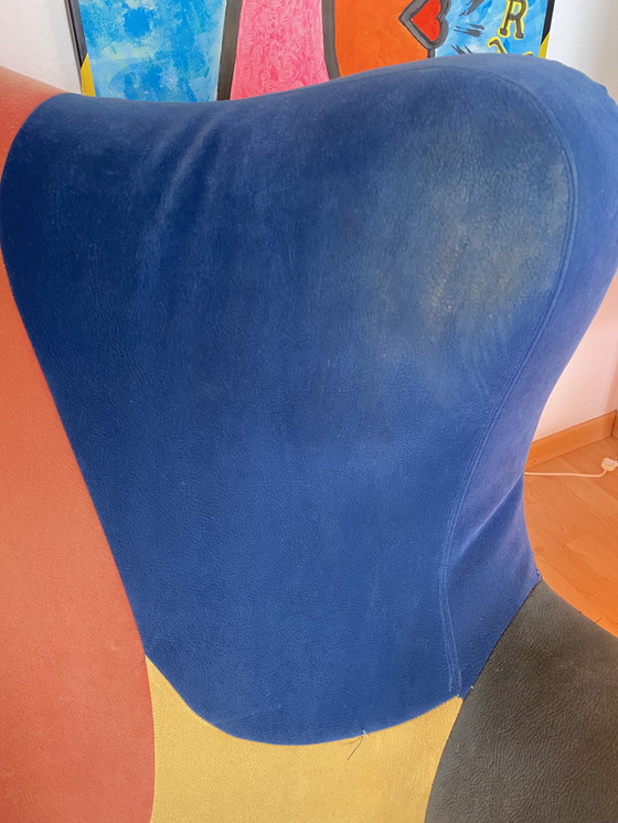 Image 1 of Javier Mariscal Sessel "Alexandra" Alcantara Leder Ontwerp