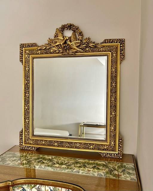 Antique mirror 105x87cm