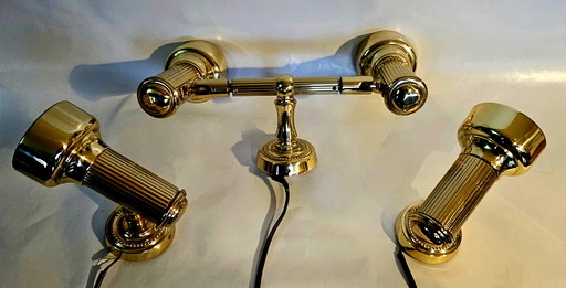 OMI Leuchten Lot of 4 Spotlights | Brass | Hollywood Regency ca. 1970 | Original
