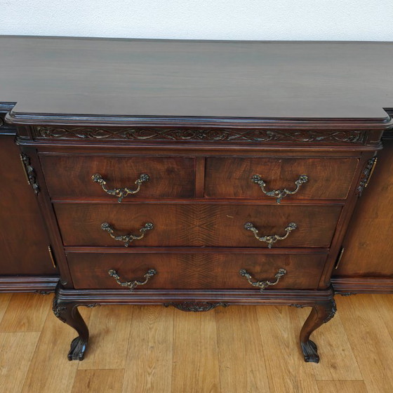 Image 1 of Vintage Chippendale dressoir buffetkast ladekast wandkast