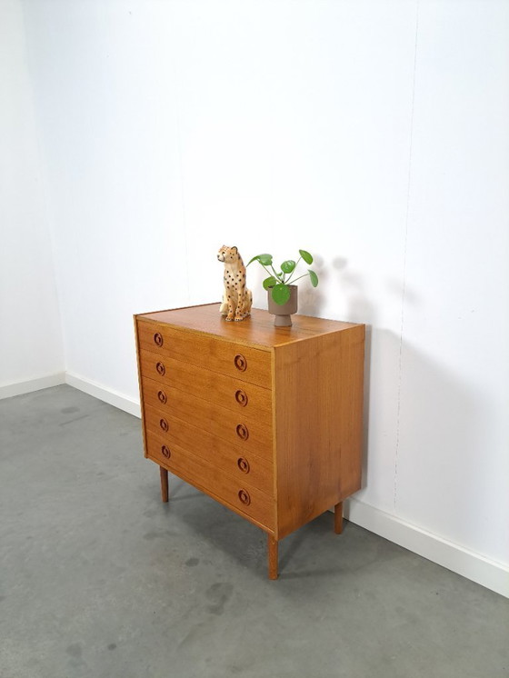 Image 1 of Dänische Teakholzkommode mit 5 Schubladen