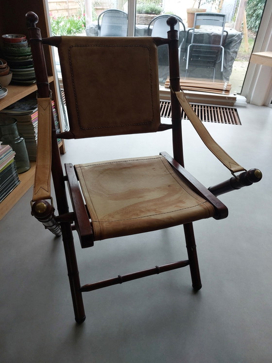 Image 1 of Vintage faux  bamboo stoel