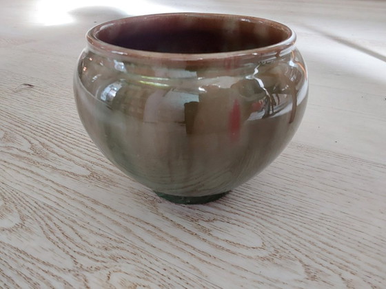 Image 1 of Glazed plant pot by Jérôme Massier, circa 1900