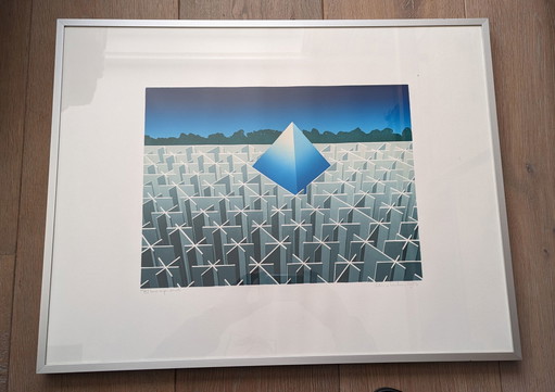 Grabado en linóleo de Hans Luiken, 1983
