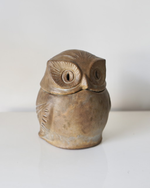Keramische uil sculptuur - gesigneerd Agnès Escala - Frankrijk, jaren 1960
