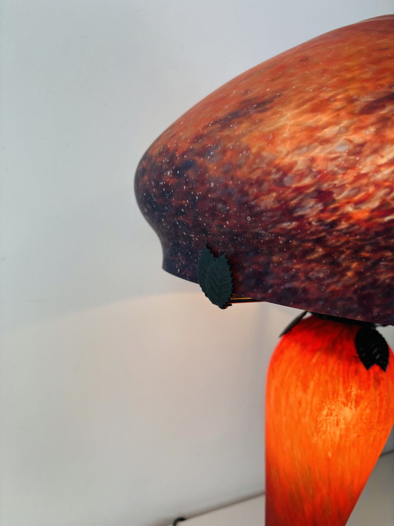 Image 1 of Französische Jugendstil-Pilzlampe pate de verre