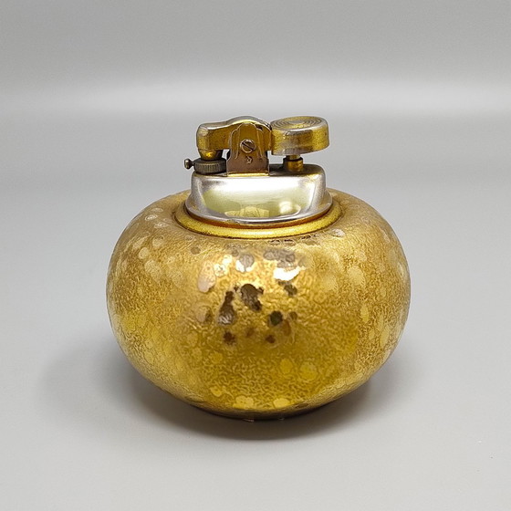 Image 1 of 1970er Jahre Exquisites handgefertigtes Räucherset aus Keramik und Blattgold, Made in Italy