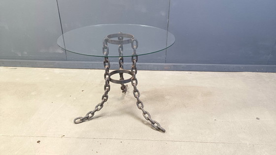 Image 1 of Brutalist chain link coffee table or side table, 1970s 